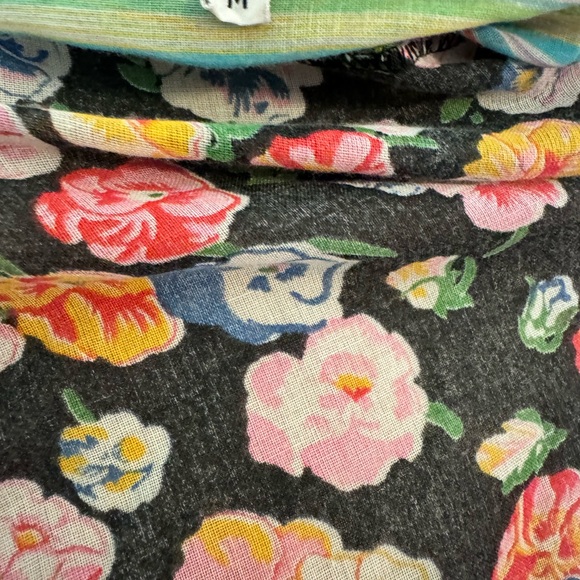 Vintage Flared Bell Sleeve Crop Wrap Top Boho Summer Size M Floral Beach 60s - Picture 8 of 11